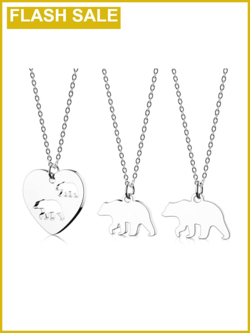 Matching Necklaces Set Sister BFF Mom Daughter Friends Jewelry Stainless Steel